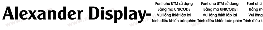 Alexander Display字体转换